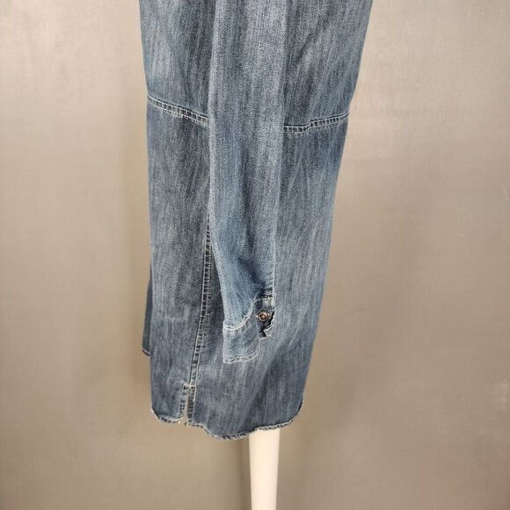 Old Navy Girls Denim  Shirt Dress Size XL (14) Collared Button Up Front Pocket‎ - Picture 5 of 10
